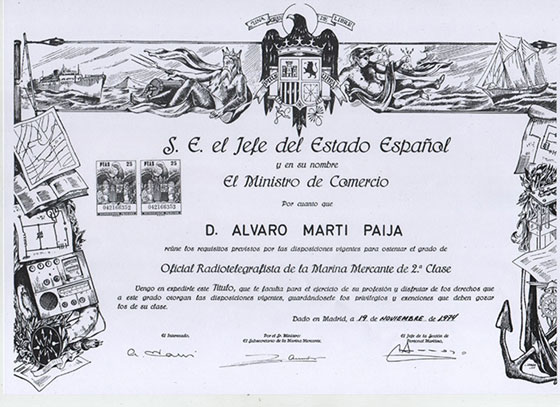 Oficial Radiotelegrafista de la Marina Mercante de 2º Clase