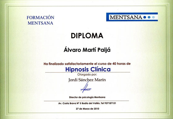 Formación Mentsana - Hipnosis Clínica
